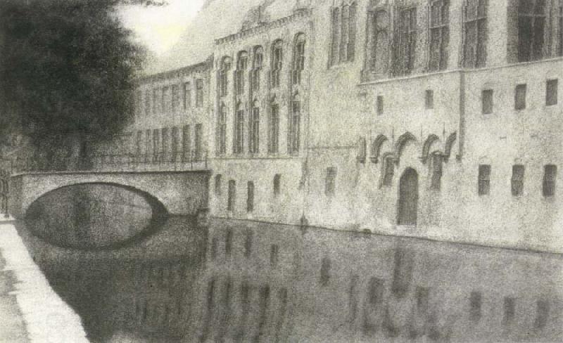 Fernand Khnopff Memory of Flanders A Canal